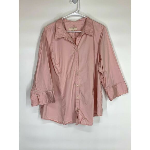 Merona Light Pink Button Down Shirt 24W - Picture 1 of 4
